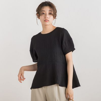 ＜Droite lautreamont (Women)＞ポコビューペプラムブラウス≪洗濯機で洗える≫