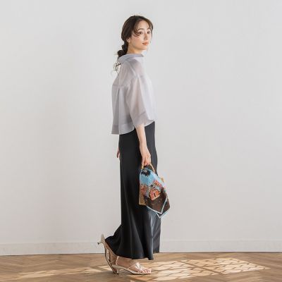 さらさらシアークロップドシャツ≪洗濯機で洗える≫