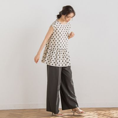 【ＷＥＢ限定】ドットペプラムブラウス≪手洗い可能≫