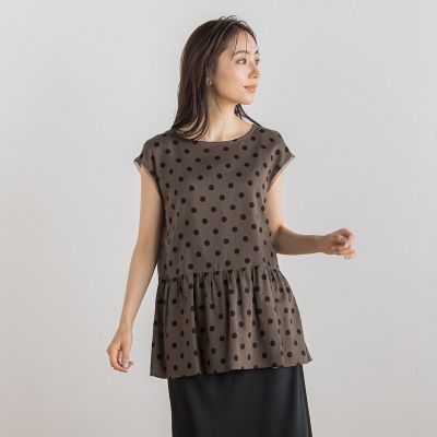 【ＷＥＢ限定】ドットペプラムブラウス≪手洗い可能≫