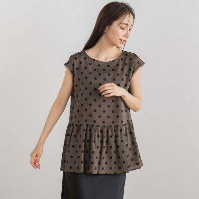 【ＷＥＢ限定】ドットペプラムブラウス≪手洗い可能≫