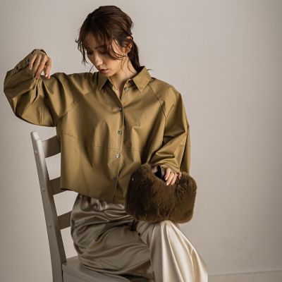 【カタログ掲載】エステネージュコクーンシャツ≪洗濯機で洗える≫