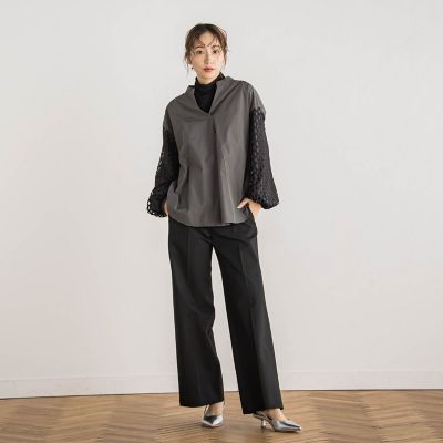 長袖レーススキッパーブラウス | Droite lautreamont (Women