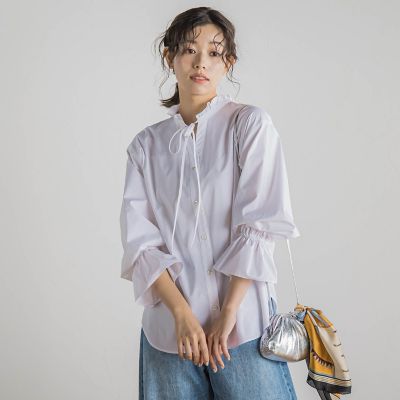 前後2WAYフリルブラウス≪洗濯機で洗える≫ | Droite