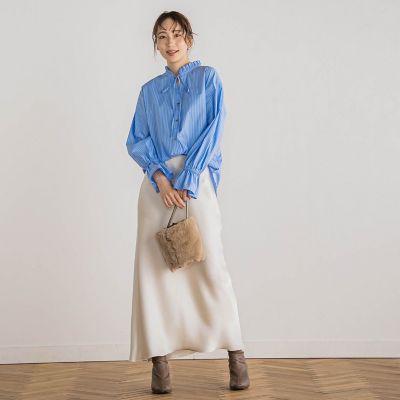 SOOR PLOOM フリルブラウス　ベージュ　2/3y SOOR PLOOM フリルブラウス ベージュ 2/3y 大人気新作 SOOR 2/3y