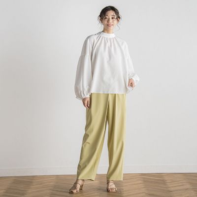 ライトタンブラーボウタイブラウス≪洗濯機で洗える≫