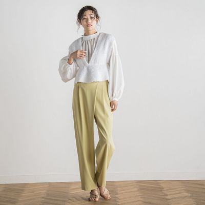 ライトタンブラーボウタイブラウス≪洗濯機で洗える≫
