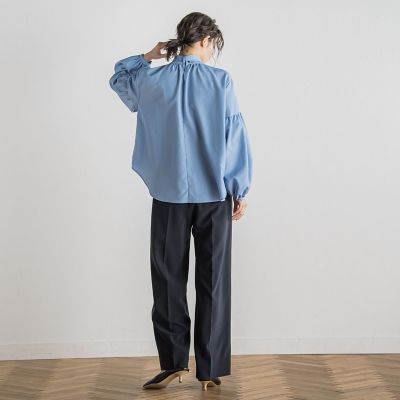 ライトタンブラーボウタイブラウス≪洗濯機で洗える≫