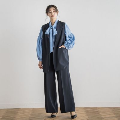 ライトタンブラーボウタイブラウス≪洗濯機で洗える≫