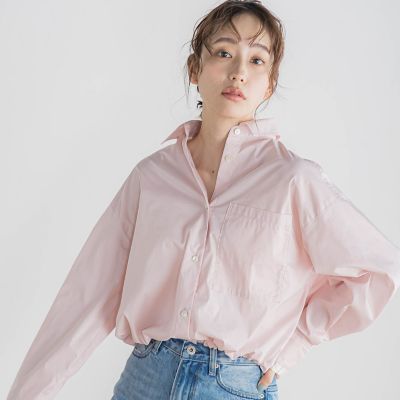 ＜Droite lautreamont (Women)＞ドロストクロップドシャツ≪洗濯機で洗える≫