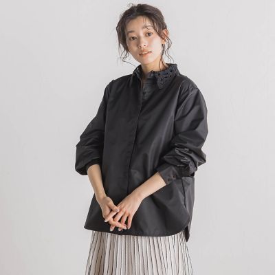 Droite lautreamont (Women)/ドロワットロートレアモン レース襟2WAYシャツ≪手洗い可能≫
