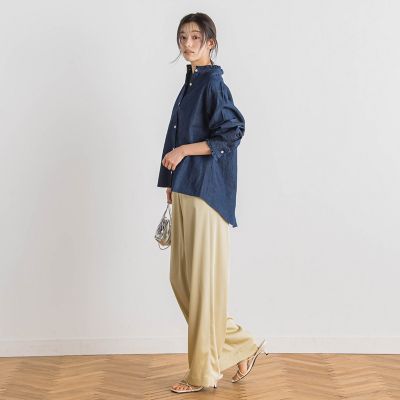 ダンガリーデニムシャツ≪洗濯機で洗える≫