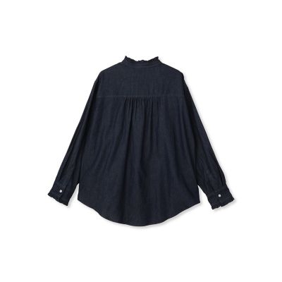 ダンガリーデニムシャツ≪洗濯機で洗える≫
