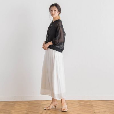 変わり織メッシュカーディガン≪手洗い可能≫