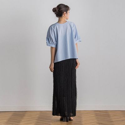WEB限定】カラミタンブラーリボンブラウス≪手洗い可能