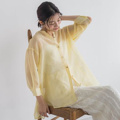 【ＷＥＢ限定】シアーリネンライクＢＡＣＫリボンシャツ≪手洗い可能≫