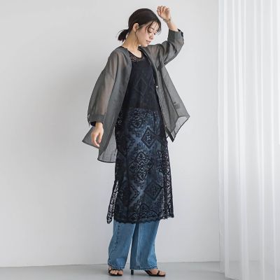 【ＷＥＢ限定】シアーリネンライクＢＡＣＫリボンシャツ≪手洗い可能≫