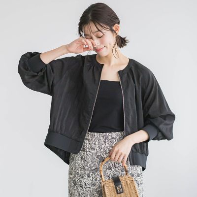 グロスオーガンザＺＩＰブルゾン≪手洗い可能≫