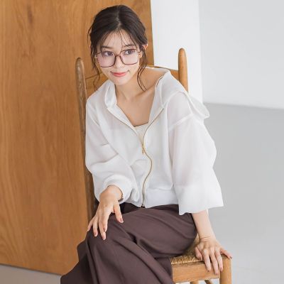 変わり織りメッシュパーカー≪手洗い可能≫