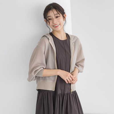 変わり織りメッシュパーカー≪手洗い可能≫