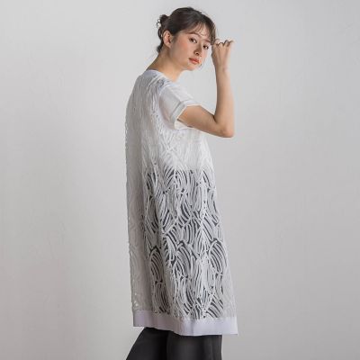 刺繍レースジレ≪手洗い可能≫