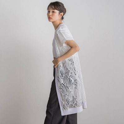 刺繍レースジレ≪手洗い可能≫