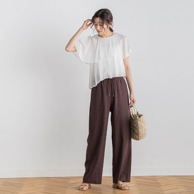 【ＷＥＢ限定】気流染めティアードブラウス≪手洗い可能≫