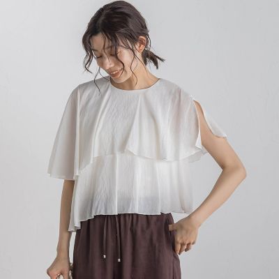 【ＷＥＢ限定】気流染めティアードブラウス≪手洗い可能≫