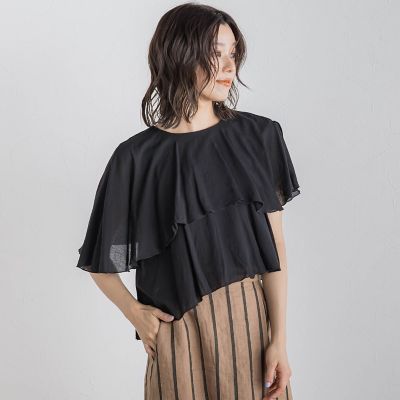 【ＷＥＢ限定】気流染めティアードブラウス≪手洗い可能≫