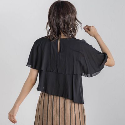 【ＷＥＢ限定】気流染めティアードブラウス≪手洗い可能≫