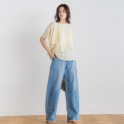 【ＷＥＢ限定】気流染めティアードブラウス≪手洗い可能≫