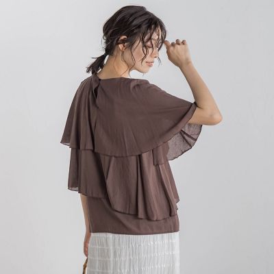 【ＷＥＢ限定】気流染めティアードブラウス≪手洗い可能≫