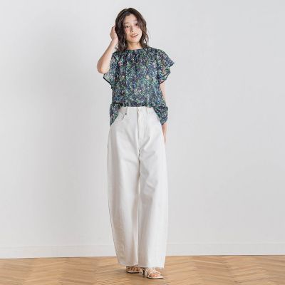 【ＷＥＢ限定】フラワープリントブラウス≪手洗い可能≫