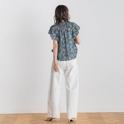【ＷＥＢ限定】フラワープリントブラウス≪手洗い可能≫