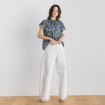 【ＷＥＢ限定】フラワープリントブラウス≪手洗い可能≫