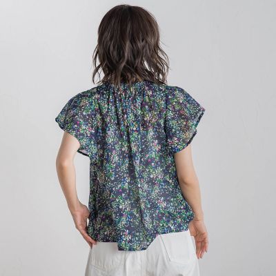 【ＷＥＢ限定】フラワープリントブラウス≪手洗い可能≫