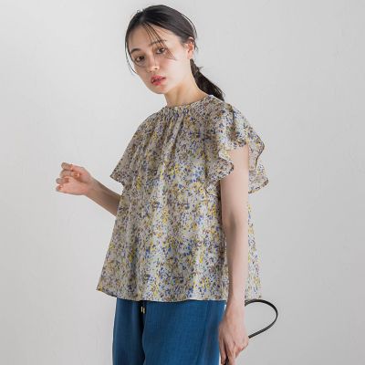 【ＷＥＢ限定】フラワープリントブラウス≪手洗い可能≫