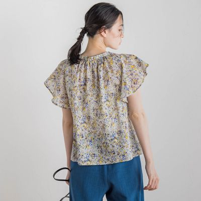【ＷＥＢ限定】フラワープリントブラウス≪手洗い可能≫