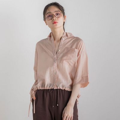＜Droite lautreamont (Women)＞シアーシャツ≪手洗い可能≫
