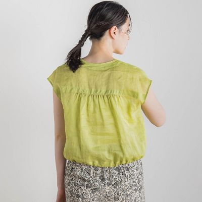 リネンドロストノースリブラウス≪手洗い可能≫