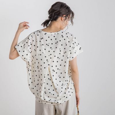 サクランボドットプリントブラウス≪手洗い可能≫ | Droite