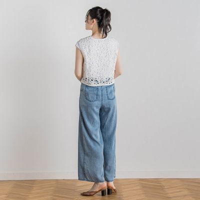 新品 未着 ドロワットロートレアモン コットンメッシュ編みベスト2023SS ドロワットロートレアモン（Droite lautreamont）/コットンレース