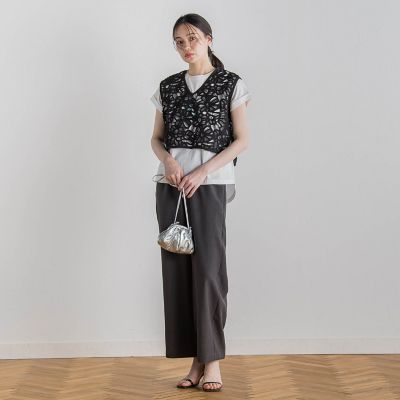 コットンレースベスト≪手洗い可能≫ | Droite lautreamont (Women