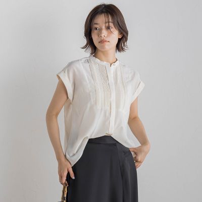 【ＷＥＢ限定】コットンライクローンブラウス≪手洗い可能≫