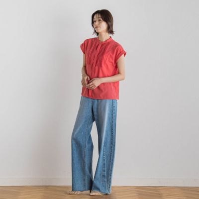 【ＷＥＢ限定】コットンライクローンブラウス≪手洗い可能≫