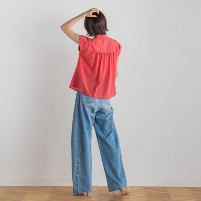 【ＷＥＢ限定】コットンライクローンブラウス≪手洗い可能≫