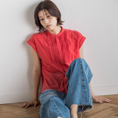 【ＷＥＢ限定】コットンライクローンブラウス≪手洗い可能≫