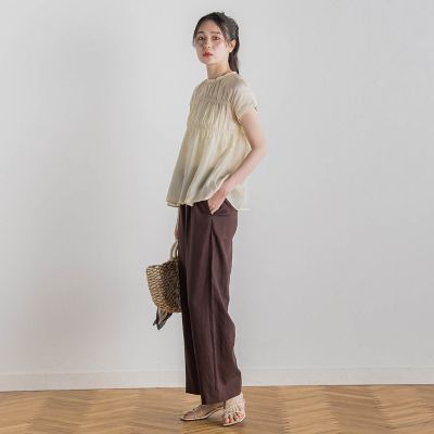 Droite lautreamont / ドロワットロートレアモン 【WEB限定】シルキーシャーリングブラウス≪手洗い可能≫ ドロワット ロートレアモン Droite lautreamont 【WEB限定