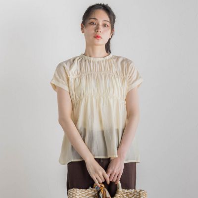 【WEB限定】シルキーシャーリングブラウス≪手洗い可能≫ WEB限定】シルキーシャーリングブラウス≪手洗い可能