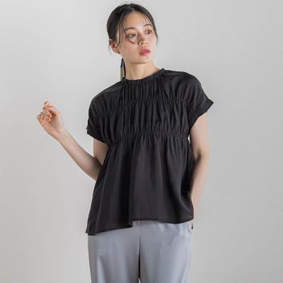 【WEB限定】シルキーシャーリングブラウス≪手洗い可能≫ WEB限定】シルキーシャーリングブラウス≪手洗い可能